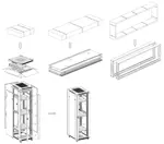27u floor-standing wardrobe H.1400 X L.600 X D.600