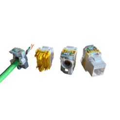 Cat.6a UTP SLIM TOOL FREE ROTATING WHITE SOCKET