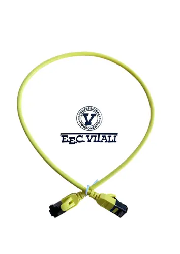 Patch cord slim 32 AWG S/FTP CAT.6A MT.10 LSZH yellow