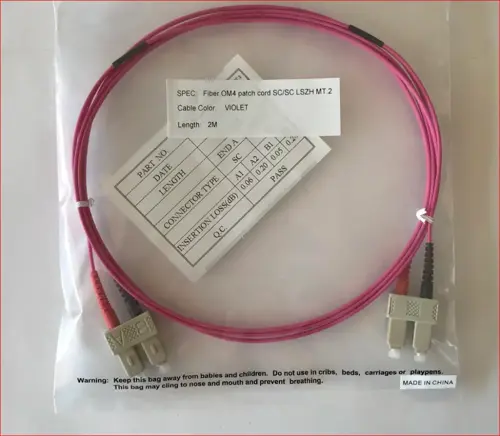 OM4 SC/SC MT.20 Duplex Fiber Patch Cord