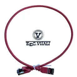 Patch cord slim 32 AWG S/FTP CAT.6A MT.0,5 LSZH rosso