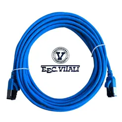 Patch cord slim 32 AWG S/FTP CAT.6A MT.5 LSZH blu