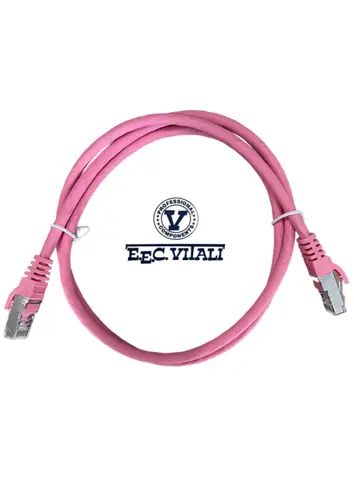 Patch cord S/FTP CAT.6A da MT.3 LSZH rosa