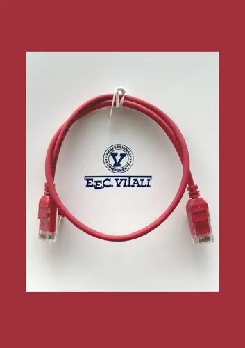Patch cord UTP Cat.6 slim LSZH MT.0,5 rosso