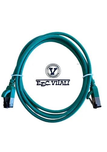 Patch cord slim 32 AWG S/FTP CAT.6A MT.3 LSZH verde