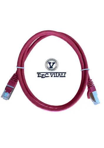 Patch cord S/FTP CAT.6A da MT.7 LSZH rosso