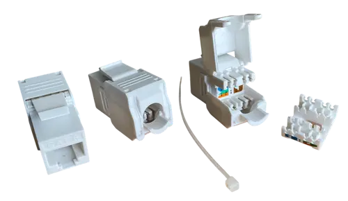 Presa RJ45 Cat.6 UTP SLIM TOOL FREE BIANCA