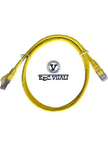 Patch cord S/FTP CAT.6A da MT.0,3 LSZH giallo
