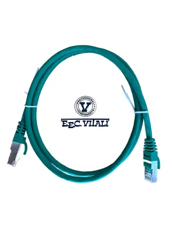 Patch cord S/FTP CAT.6A da MT.1,5 LSZH verde