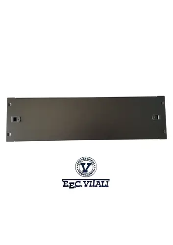 Piastra cieca Toolless con clip 3U 19" nera