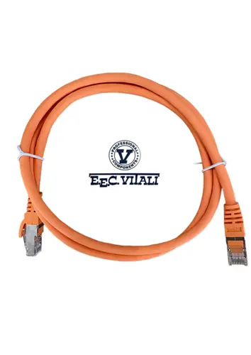 Patch cord S/FTP CAT.6A da MT.3 LSZH arancio